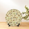 thumbnail image 6 of Picia Cartoon Dinosaurs Pattern Bone China Decorative Plate – Wall Decor with Stand and Adhesive, Elegant Ornament for Living Room, Office, or Entryway-8in, 6 of 6