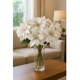 thumbnail image 4 of 3PC 33" White Poinsettia – Artificial Holiday Décor Flower, Christmas Faux Plant for Home, Wreaths & Centerpieces, 4 of 4