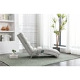 thumbnail image 2 of Massage Chaise Lounge, Modern Linen Upholstered Electric Recliner Chair with Ergonomic Backrest and Stable Steel Legs, Comfy Single Sofa Chair Leisure Lounge Chair for Living Room Bedroom, Light Gray, 2 of 7