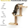 thumbnail image 5 of Cat Wall Shelves, 3 in 1 Transformable Cats Scratching Post Wall Mounted, DIY Kitten Walls Jungle and Perch Platform Supplies, Suit for Climb, Play, Nap, Scratch, 5 of 8