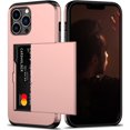 thumbnail image 1 of KOMI for iPhone 13 Pro Max Case with Card Holder[Store 5 Cards] Dual Layer Heavy Duty Shockproof iPhone 13 Pro Max Wallet Case with Hidden Card Slot Storage Case for iPhone 13 Pro Max (Rose Gold), 1 of 5