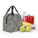 thumbnail image 5 of Easygdp Black White Stripes Bolsa Térmica Premium - Tela Oxford Impermeable, Gran Capacidad, Bolsillo Frontal, Unisex para Trabajo, Escuela, Actividades al Aire Libre y Picnics, 5 of 8