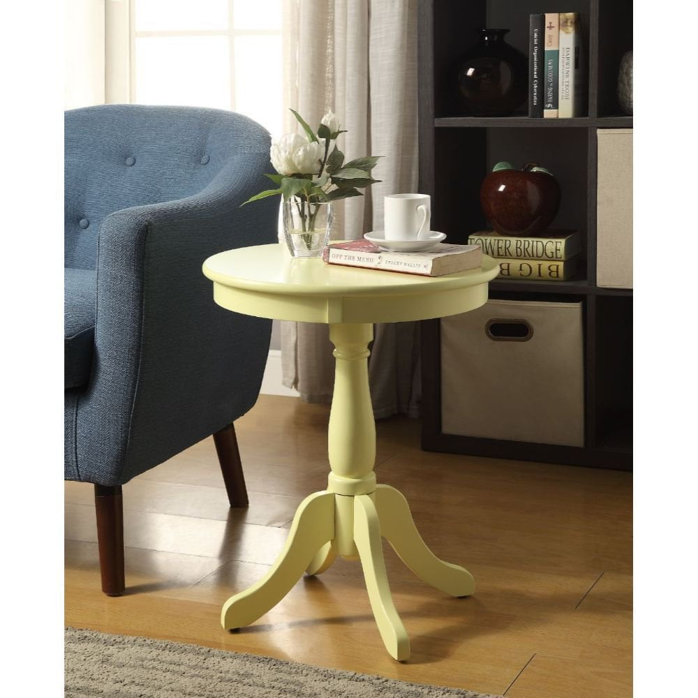Tcbosik Modern Side Table 18" Wood Round End Table for Living Room ...