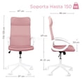 thumbnail image 2 of MAGMALIFE Silla de Oficina Stilla Ergonómica con Reposacabezas, Respaldo de Malla Transpirable, Altura e Inclinación Ajustables, Reposabrazos Abatibles y Ruedas 360° Silenciosas, Soporta 150kg, 2 of 8