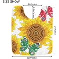 thumbnail image 3 of Dreamtimes Luxury Toilet Rugs U-Shaped 17.3"x13.4", Extra Soft and Absorbent Microfiber Bathroom Rugs, Non-Slip Toilet Bath Mat, Machine Wash Dry, Contour Bath Rugs for Toilet Base-Sunflower Butterfly, 3 of 4