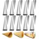 thumbnail image 1 of Juego de 20 moldes de crema para hornear de acero inoxidable, conos rectos, conos de crema cónicos en espiral de tamaño pequeño y grande para cocinar cannoli, croissant, helado Sincero Electrónica, 1 of 5
