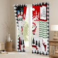 thumbnail image 3 of Manfei Cartoon Santa Claus Black Out Curtains for Child, Merry Christmas Curtains Pack of 2 (42x63 Each), Patchwork Plaid Bedroom Curtains, Window Curtains Bedroom Decor, 3 of 6