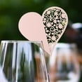 thumbnail image 4 of 50pcs Heart Shape Wedding Hollow Name Place Cards For Wine Glass Table Decoration(Pink), 4 of 8