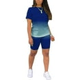 thumbnail image 3 of Zoeecloth Two Piece Outfits For Women Summer Sweatsuits Summer Casual Tracksuit Short Sleeve Tunic Tops Shorts Sets S-XXL, 3 of 7