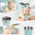 thumbnail image 2 of Flantor Kids Cups with Straws and Lids 2 Pack, 12 oz Spill-Proof Stainless Steel Drinking Water Tumblers with Anti-Slip Sleeves for Hot or Cold Drinks, 2 of 7