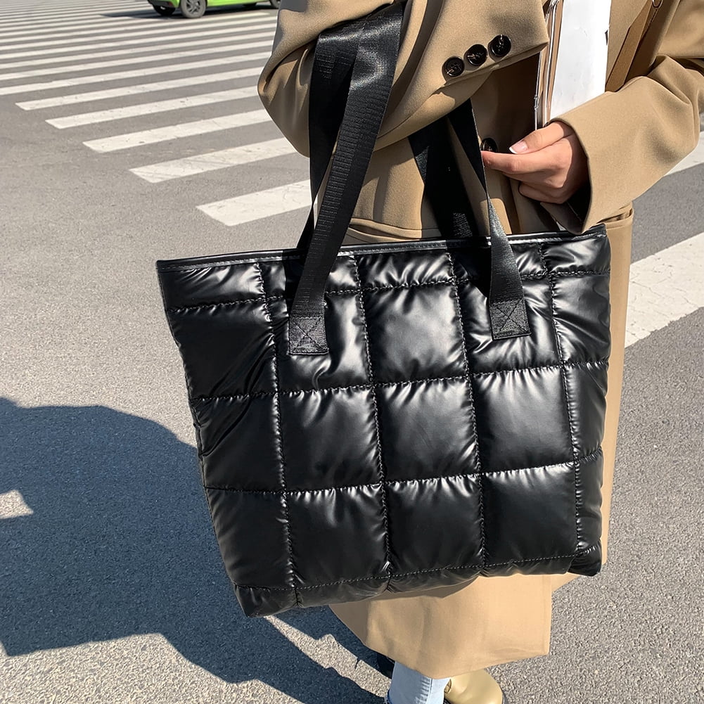 Nailon Ligero ZIXKUB Bolso Acolchado Mujer Hobo Grande - Bolso Cruzado Ligero Con Cremalleras Bolso Hombro Múltiples Bolsillos