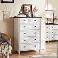 thumbnail image 3 of Joaxswe 4-Piece Bedroom Furniture Set, Nightstand with USB Charging & 3 Drawers, Tall 6-Drawer and Wide 6-Drawer Dresser with Anti-Tip Safety - White, 3 of 9