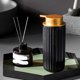 thumbnail image 5 of Dispensador de jabón de cerámica con bomba dorada, dispensador líquido de loción de manos con rayas verticales negras for champú, baño y cocina, 5 of 7