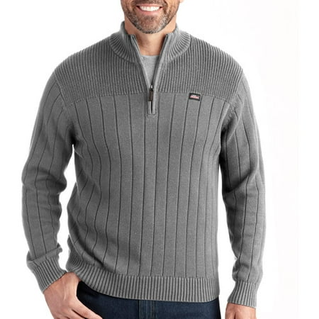 Dickies Big Men's Quarter Zip Pull Over Sweater