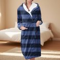 thumbnail image 2 of Women's Fleece Plush Robe Long Warm Plush Bathrobe Loungewear Jacket Printed Comfort Robe, 2 of 5