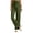 Green, variant on Women's Paperbag Waist Wide Leg Pants Crinkle Textured Dressy Work office Trousers with Tie Belt & Pockets for Casual Summer Wine