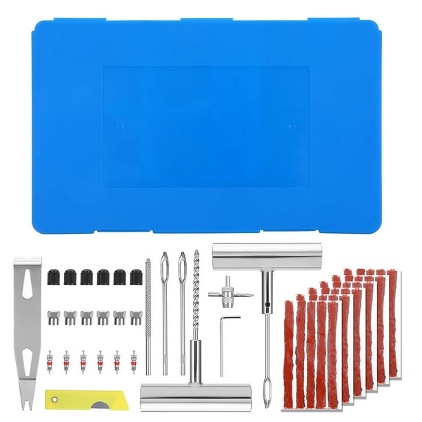 58 Herramientas Universales para Reparación de Neumáticos, Kit de Reparación de Neumáticos, Fácil de Usar y Bien Empaquetado, Ideal para Situaciones de Emergencia.