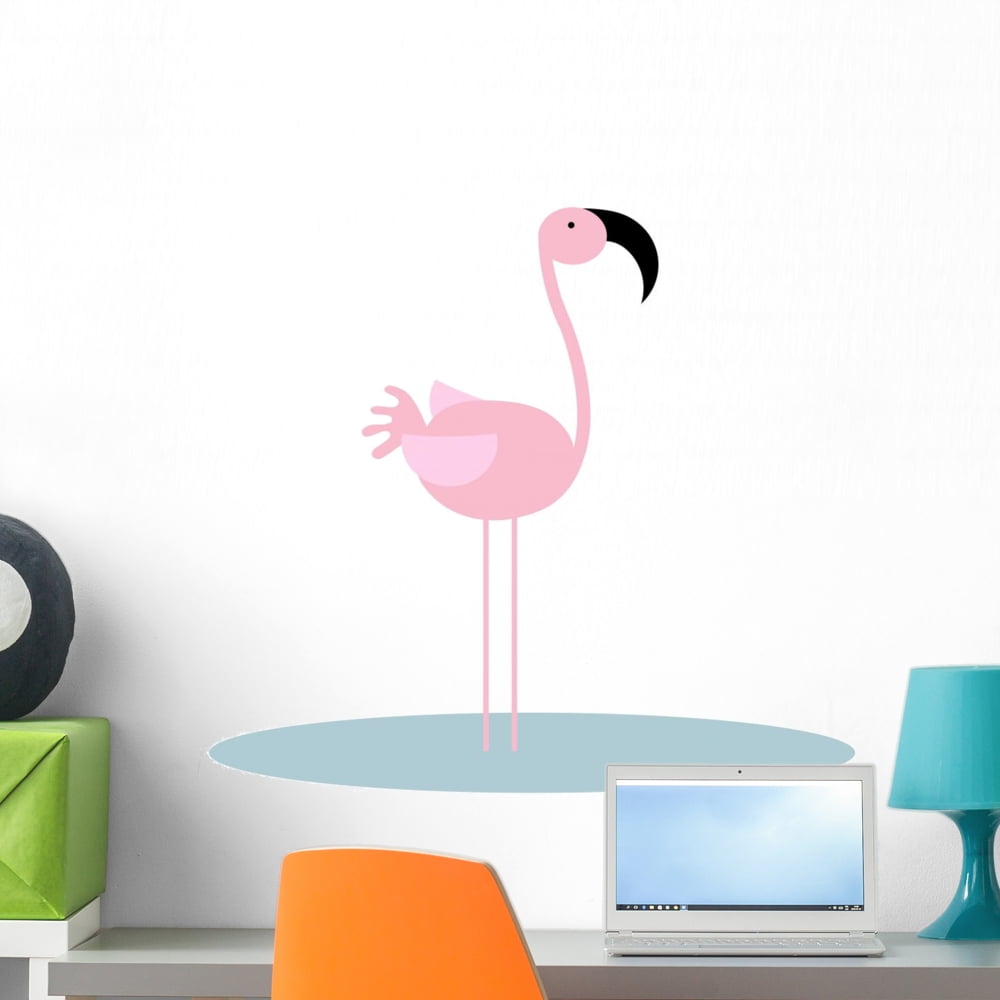 Flamingo Wall Decal Sticker by Wallmonkeys Vinyl Peel and Stick Graphic