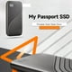 thumbnail image 2 of WD My Passport SSD 500 GB Tipo-C Unidad de estado sólido portátil NVMe Tecnología de alta velocidad Meterk 500GB/Gris, 2 of 6