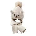 thumbnail image 1 of Conjunto de gorro y bufanda de invierno Strade Fareast Limited para niños color beige, 1 of 8