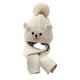 thumbnail image 1 of Conjunto de gorro y bufanda de invierno para niños, gorro de punto cálido, gorro suave para niños y niñas Beige, 1 of 9