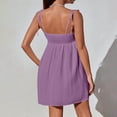 thumbnail image 4 of POTETI Womens Dresses Sleeveless Cotton Mini Sundresses for Women Casual Solid Color Strap Club Party Dresses, 4 of 6
