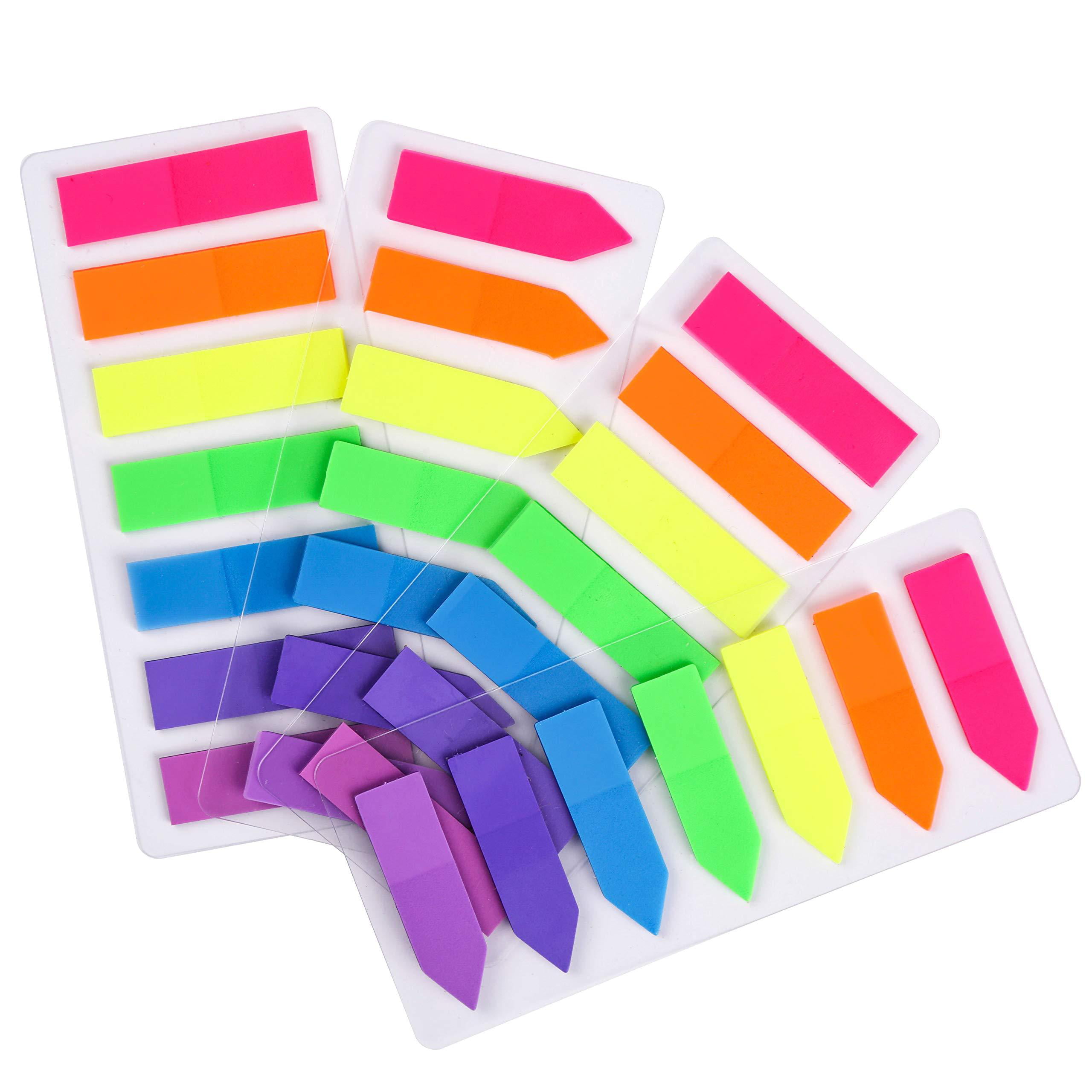 0.47-Inch and 0.8-Inch Wide Flags Pop Up Sticky Flag Assorted Colors TecUnite 660 Pieces Sticky Tabs Page Marker for Book Marking 