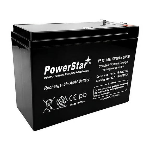 PowerStar 12 Volt 10 Ah SLA Battery, Replaces Mighty Max ML10-12