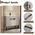 thumbnail image 3 of 36 Inch Bathroom Vanity with Sink, Plywood Freestanding Bathroom Storage Cabinet with Soft Close Doors for Bathroom, Cement Grey, 3 of 7