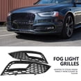 thumbnail image 4 of 2 PCS GLOSSY BLACK FRONT BUMPER FOG LIGHT GRILLES FOR RS4 STYLEA4 B8.5 2013-2016, 4 of 7