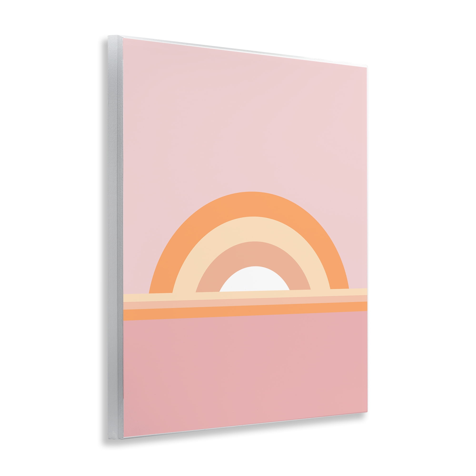 Stupell Industries Mauve & Orange Rainbow Abstract Painting Unframed Art Print Wall Art, 11 x 14