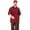 Burgundy, variant on vtex 0494-0301 uncommon threads womens havana chef coat ss mesh black trim, burgundy - extra small