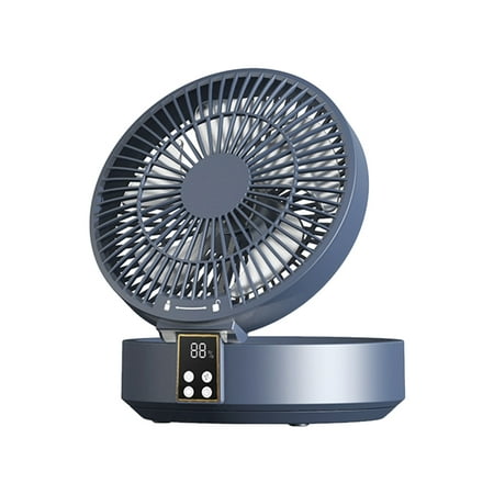 

Alloet Folding Cooling Fan 3 Speeds Electric Cooling Fan for Home Office (Blue)