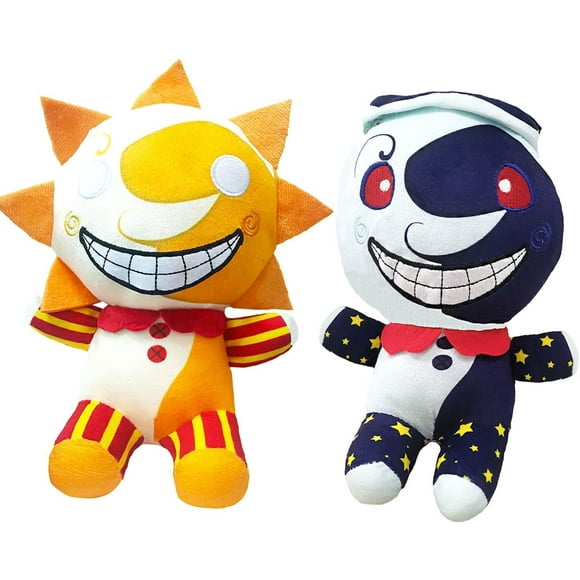 Plush Figure Toy, Sundrop and Moondrop FNAF Security Breach plushies Clown Figur