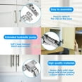 thumbnail image 2 of 4Pcs 180 Degree Cabinet Hinges Concealed Hydraulic Adjustable Mounting Hinges Soft Close Cabinet Hinges Cold RolledSteel, 2 of 5