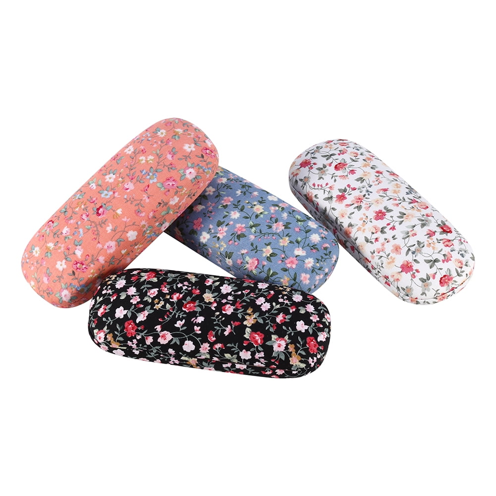 WALFRONT Protable Floral Sunglasses Glasses Case Protector Bags Hard Box Holder,Glasses Case