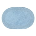 thumbnail image 2 of Home Weavers Double Ruffle Collection 100% Cotton Bathroom Rugs Set, Washable Rug, Extra Soft and Water Absorbent bath Rug, Kitchen Mat, Bath Mat Set, Non Slip Bath Floor Rug, 17"x24" Rectangle, Blue, 2 of 9