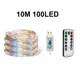 thumbnail image 3 of Guirnalda de luces navideñas para árbol de Navidad de 2 m, 3 m, 5 m y 10 m, funciona con pilas, RGB, resistente al agua, para exteriores, para decoración de bodas, 3 of 5