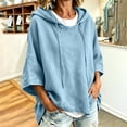 thumbnail image 2 of GaThRRgYP Waterproof Windbreaker Jacket Women Women'S Fall/Winter Solid-Color Hooded Mid-Length Sleeve Sports Sweatshirt, 2 of 7
