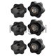 thumbnail image 2 of For Plumblossom Hand Tightening Rubberhead Nuts Thumb Nuts M8 Black, 2 of 5