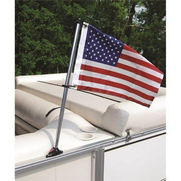 921 24 in. Pole Pontoon Flag Pole Socket with Flag