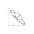 thumbnail image 2 of Gem & Harmony Sterling Silver Polished Heart Bangle Bracelet for Women, 2 of 4