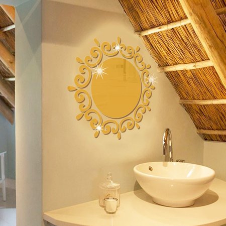 Mirror Sheets Self Adhesive Plastic Mirror Tiles Flexible Non Glass Wall Mirror Stickers Square Mirror Decals For Home Decoration Wall Sticky Mirror Stick No Glue Diameter 18 Walmart Canada