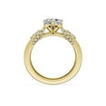 thumbnail image 2 of 0.70 T.C.W Heart Shape Natural Diamond Latest Design Solitaire with Accents Wedding Ring for Women Solid 18K Yellow Gold Size 8, 2 of 8