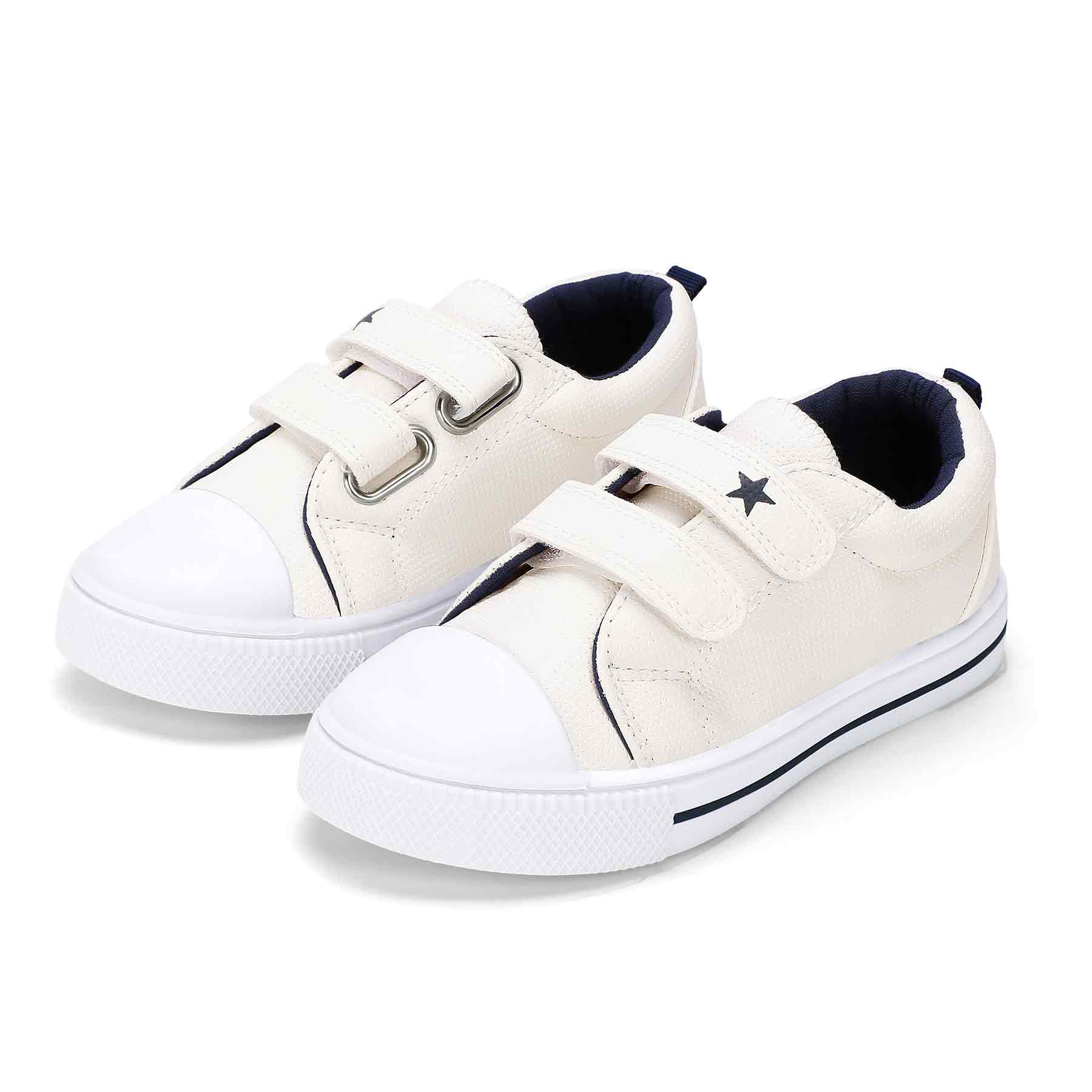 Kushyshoo Kids Sneakers White Canvas Toddler Size 7 photo 4