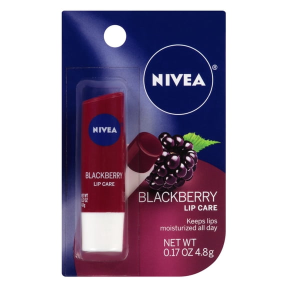 Nivea Lip Care Blackberry 0.17 Ounce Carded (Pack of 6)