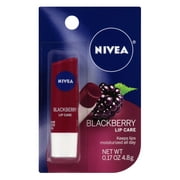 Nivea Lip Care Blackberry 0.17 Ounce Carded (Pack of 6)