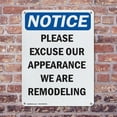 thumbnail image 4 of (2 Pack) Please Excuse Our Appearance Remodeling OSHA Notice Sign 10 Inch X 14 Inch Plastic Sign, Weather Resistant, UV Protected for Workplace, Business, and Construction Site, Made in, 4 of 8