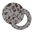 thumbnail image 2 of Balery Brown Moose with Pinecones Fundas de asiento para taburete de bar redondo de tela de terciopelo ajustables que protegen de arañazos y manchas para sillas de 14 a 17 pulgadas.-14 inch, 2 of 7