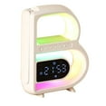 thumbnail image 2 of Hwkond Wireless Bluetooth Speaker New Wireless Charging Speaker 5-in-1 Smart Light Alarm Clock With Color Changing Function Dimmable Bedside Night Light Gift Idea On Clearance, 2 of 2